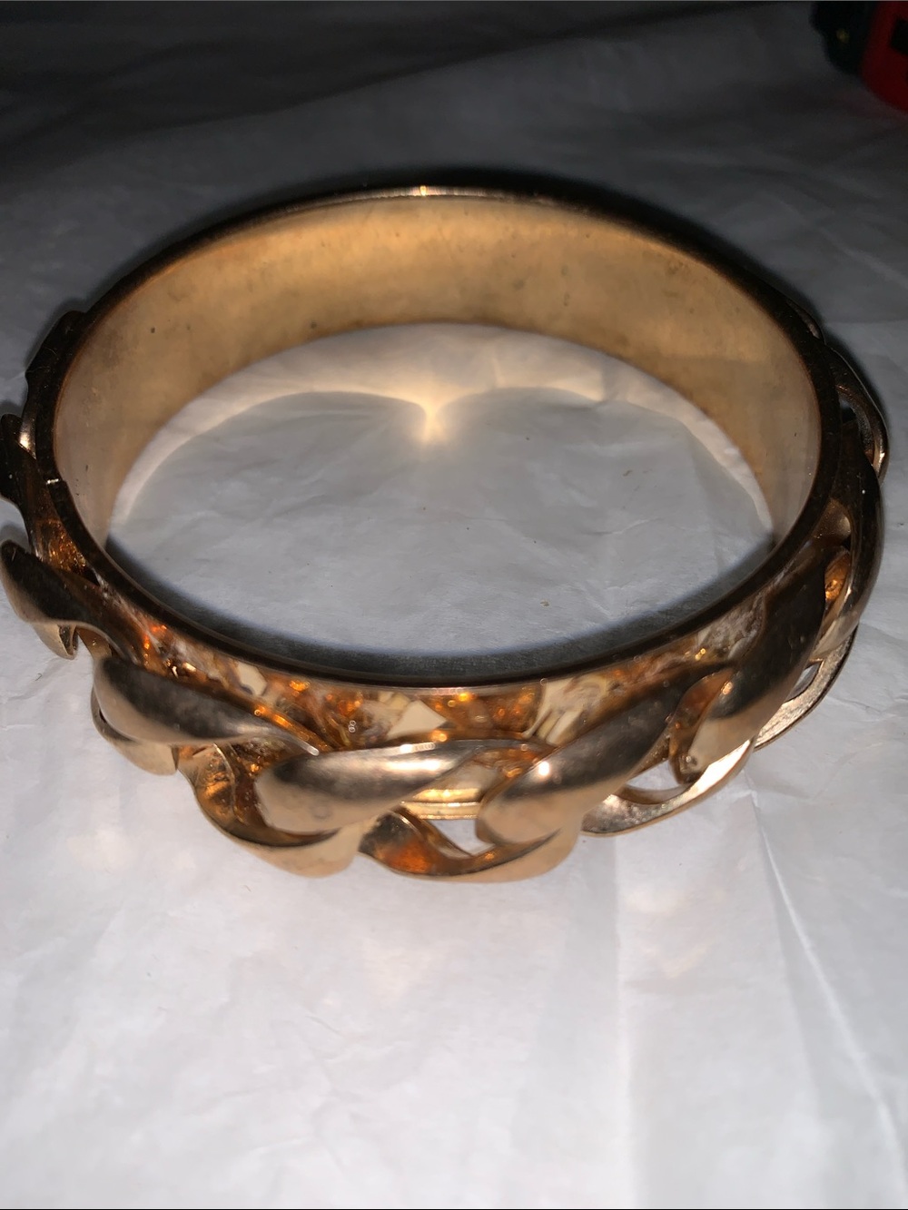 Women's Gold-Tone Chain Link Bangle Bracelet